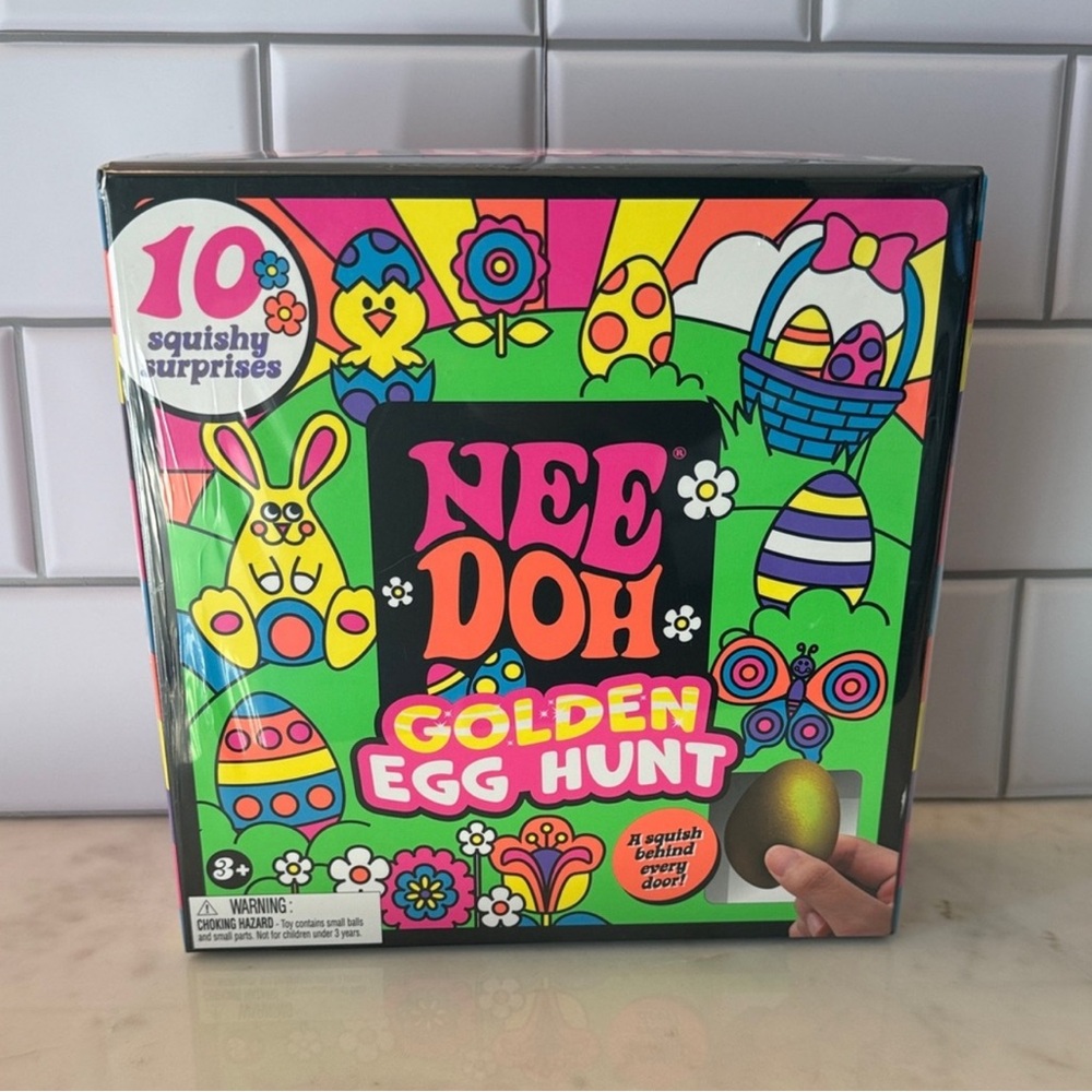 NeeDoh Golden Egg Hunt Squishy Toy - Green & Multicolor